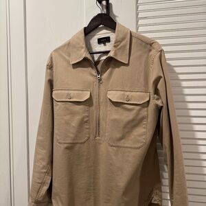 Men's Beige Half-Zip Jacket